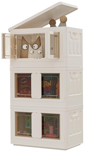 FLEXISPOT Aufbewahrungsbox mit Deckel 32Lx3 Aufbewahrungsbox unterbett aufbewahrungsbox groß stapelbare Storage Boxes kisten Faltbare Spielzeug-Aufbewahrungsbox, Plastik-Aufbewahrungsbox