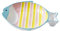 BUGUUYO Ceramic Cat and Dog Bowl Fish Shape Pet Water Bowl Easy Clean Multi-function