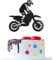 KEWUFD Dirt Bike Cake Topper, Motorcycle Racing Birthday Party Decorations, Black