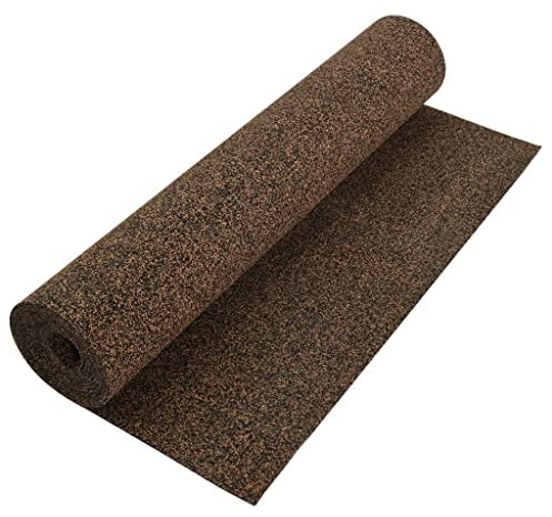 Rouleau de Liège, Rouleau Liège Isolation acoustique et thermique Rouleau de liège en caoutchouc 100x1000 cm 2 mm