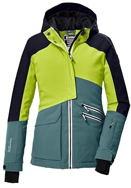 killtec Mädchen Skijacke/Funktionsjacke mit Kapuze und Schneefang KSW 405 GRLS SKI JCKT, dunkelmint, 164, 42092-000