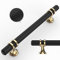 Coinkoly 10 Pack Matte Black and Gold Cabinet Pulls 128MM Hole Centers Kitchen Cabinet Handles Knurled Drawer Pulls Kitchen Cupboard Handles UK0002