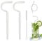Zhixifan Lot de 2 pailles transparentes en verre anti-plis, pailles incurvées réutilisables pour tasse Stanley, avec 1 brosse de nettoyage dure et 1 brosse de nettoyage douce