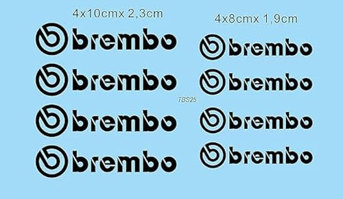 Hicsticayt Stickers Aufkleber für Bremssattel Weiss Kompatibel mit Brembo Bremsen (schwarz)