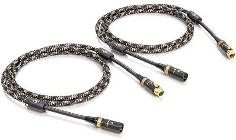 VIABLUE NF-S1 Silver Quattro XLR-Kabel * Analog/NF * Audiokabel * Pair * 1 Paar * 4-Fach Abschirmung * Verzinnte OFC Litzen * T8 XLR-Stecker * Ferritfilter * 100 cm * 1.0 m