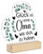 Putuo Decor Acryl Tischdekoration für Oma mit Herz Motiv - Personalisiertes Geschenk für Großmutter, Geburtstag & Weihnachten von Enkelkindern - Beste Oma Deko mit Spruch Glück ist eine Oma wie dich