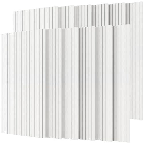 TONOR 12 Pack Akustikpaneele selbstklebend, 120x60x0.9 cm Schalldämmung Schallschutz wand Schallschutzplatten Akustikplatten, Akustische Behandlung und Wanddekoration für Studio Büro, Weiß