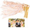 Baguettes De Mariage,50 Pièces Baguette Mariage Ruban Avec Cloches,Baguettes Ribbon,Baguette Ruban Mariage Pour Mariage,Anniversaire,Fête Célébration De Vacances