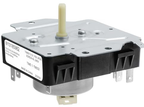 Temporizador de secadora W10185982, repuesto WPW10185982, 418-618-20-b5, compatible con Whirlpool Maytag Kenmore WED4800XQ0, 7MWED1800EM0, 3DWGD4815FW1 MEDC215EW, CDEW71100 Temporizador RW0 etc. OEM