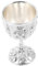 GALPADA 1 Pieza Gafas Para Beber Cupé Vintage Copa Cáliz Copas De Coctel Cáliz De Plata Copas De Vino Con Tallo Fiesta Copa De Vino Elegante Estriado Irrompible Para Plata Aleación De Zinc