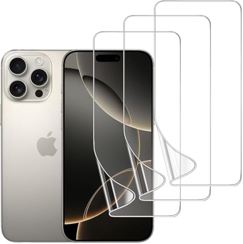 DYNASCO 3 Pack for iPhone 16 Pro TPU Screen Protector, Self-Healing HD Clear Soft Flexible Hydrogel Film for iPhone 16 Pro 6.3 - Scratch-Resistant, Bubble Free, Easy Installation