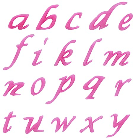 FMM Sugarcraft Alphabet Kursiv Cookie Cutter Rosa 26 Stk