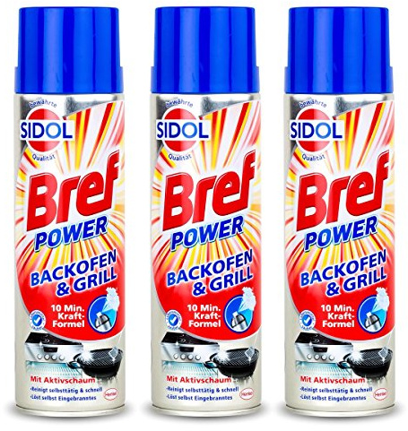 Sidol Bref Power Backofen & Grill Reiniger 500ml-10 min. Kraft-Formel(3er Pack)