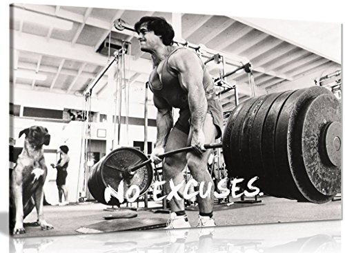 Bodybuilding Fitness Motivation Motivational Canvas Wall Art Picture Print (36x24in)