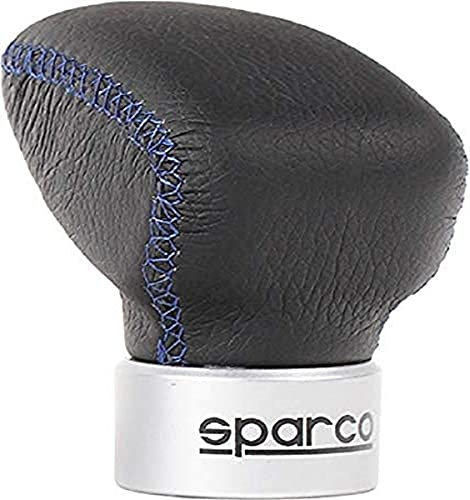Sparco SPC0106AZ - Pomo para palanca de cambios, color cromado y negro
