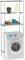 Relaxdays Estantería para Lavadora, Tres estantes, Organizador para el baño, Cromo, Gris, 162 x 63 x 30