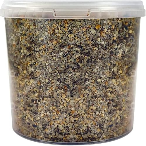 SQUAWK Robin & Songbird Food | Premium Enhanced Formula, Full of Natural Ingredients | Free of Husks & Germinating Seeds | Garden Wild Bird Feed Mix| Protein Rich, Full of Energy Mixture (2.5L Tub)