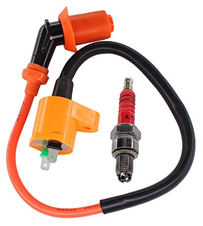 AISEN Racing Zündspule mit Zündkerze für 2T & 4T China Roller GY6 50ccm Baotian BT49QT-20C Keeway Generic Rex MKS GY