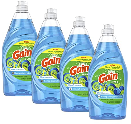 Gain Ultra Bleach Alternative Geschirrspülmittel, flüssige Spülseife, Honigbeeren-Hula-Duft, 65 ml, 4 Stück IPL Geräte Haarentfernung Laser