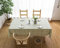 Nappe Verte Carrée 90x90cm Coton et Lin Nappe de Jardin Pompon Décoration Nappe à Carreaux Nappe Cuisine Picnic Partie - Faite à la Main