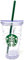 Starbucks Gobelet de voyage transparent avec logo de paille verte – 473 ml