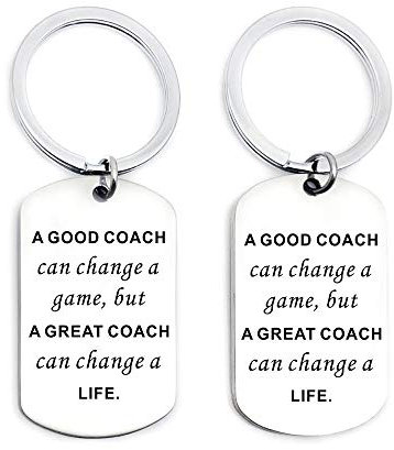2 Stück Edelstahl Coach Schlüsselanhänger Coach Schlüsselanhänger Charm Ring Schlüsselanhänger Sport Trainer Geschenke für Trainer