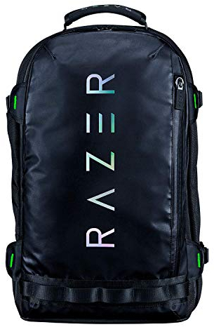 Razer Rogue V3 Backpack (17.3) - Kompakter Reise Rucksack (Fach für Laptop bis 15 Zoll, Abriebfest, Außenhülle aus Polyester) Schwarz/Chroma