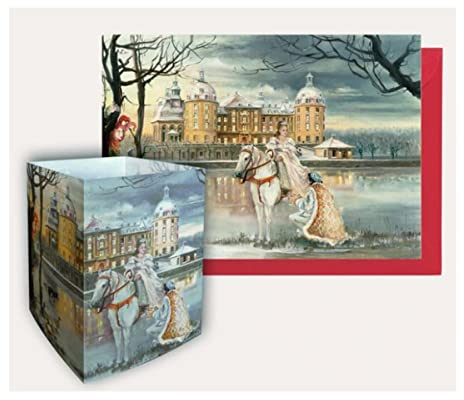 Olewinski & Tochter - Tischlaterne 'Drei Haselnüsse für Aschenbrödel' (Braun, Pergament, Märchen, Casual, Indoor, 17x21x17 cm, 0.1 kg)