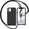 Nupcknn Coque avec Cordon pour iPhone 11, Liquide Silicone Coque Collier Réglable Téléphone Étui Portable Lanyard Case Protection Complète Cover de iPhone 11(Noir, 6.1)
