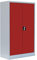 Stahl-Aktenschrank komplett montiert 120x80x38,3cm Metallschrank abschließbar Büroschrank Werkzeugschrank grau/rot 530294