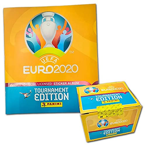 Panini UEFA Euro 2020™ Tournament Edition,100 Stickertüten mit Sammelalbum, offizielle Stickerkollektion