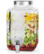 Intirilife Getränkespender 4 Liter aus Glas mit Zapfhahn aus Edelstahl - 14 x 24 cm - Wasserspender Saftspender Limonadenspender Glasbehälter für Getränke, Metallhahn
