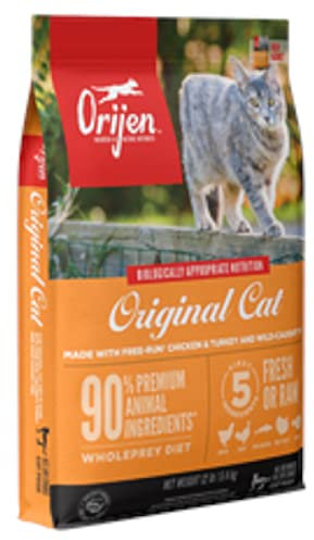 Orijen Original Cat & Kitten Futter für junge und erwachsene Katzen jeder Rasse und Größe.