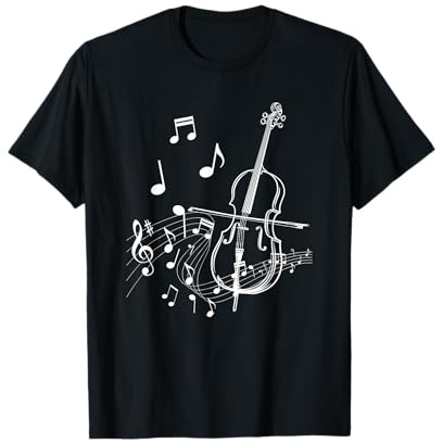 Cello mit Noten für Cellisten T-Shirt