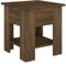 vidaXL Couchtisch mit Ablage Beistelltisch Wohnzimmertisch Kaffeetisch Sofatisch Teetisch Tisch Braun Eichen-Optik 40x40x42cm Holzwerkstoff