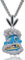 ICEDIAMOND Kalt-Emaille gemalt abstrakte Kunst Mysterious Tribe Chief Anhänger kubanische Kette Halskette, Iced Out Bling CZ Diamant Hip Hop Charm Schmuck für Männer (White,20''Cuban)