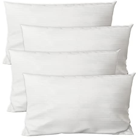 Federe Copricuscino Letto con Cerniera - Copricuscino Letto - Coprifedera Cuscino per Camera - Copricuscini - 50x80 cm - 4 Pezzi