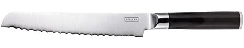 Stellar Poise Stainless Steel Bread Knife, 21cm, Left or Right Handed Handle, Dishwasher Safe