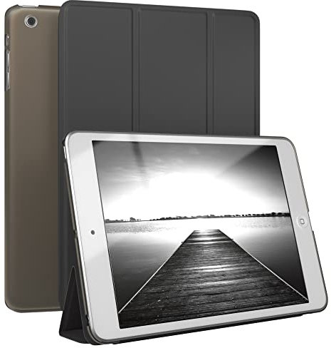 EAZY CASE - Schutzhülle für iPad mini 1 Mini 2 Mini 3 Hülle 7.9 Smart Cover Tablet Case Smartcase zum Aufstellen Klapphülle mit Standfunktion Sleep Wake Up Funktion Tasche Kunstleder Etui Schwarz