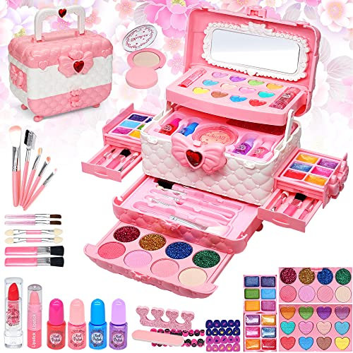 Kids Makeup Sets for Girls - Girls Make Up Set 5-7, Makeup for Kids, Childrens Play Make Up, Non Toxic Presents Toys for Little Girl, Toddler Kid Stuff, Ages 3 4 5 6789 10 Year Old Girl Birthday Gifts