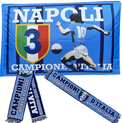 Sciarpa Stadio + Bandiera Diego 10 Napoli Calcio Gadget Tifosi Napoletani Scegli il Modello Gadget Tifosi Napoletani PS 30877-30852
