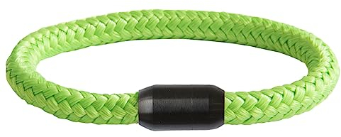 Paracord Armband | Schwarzer Magnetverschluss | geflochten aus Seemannsgarn | Segeltau | Maritim & Wasserfest | 8 mm Ø | Handgemacht | Damen und Herren | (Grün, 19.00)