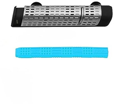Auto-Lufterfrischer-Aroma, kompatibel mit BMW-Luftauslass, Parfüm-Clip, 5 Smell Solid Diffuse Holder, Aroma-Auto-Duftstift (Color : Sliver and Blue)