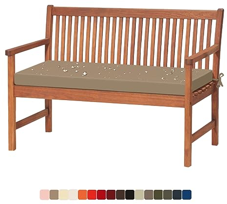 Lsjoaw Bankauflage 90X40X3CM Bankkissen Sitzauflage Sitzkissen wasserdicht Gartenbankauflage Schaukelkissen für Gartenbank Schwingen Bankpolster Outdoor für Fensterbank Gartenkissen Braun