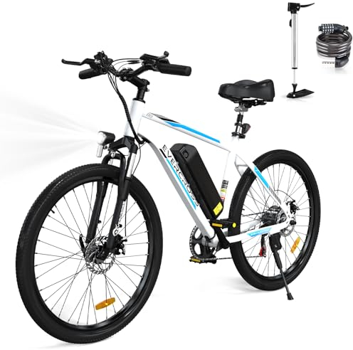 EVERCROSS EK15 E Bike, 26 Zoll E Bike Herren Damen mit 36V 12Ah(432Wh) Akku, Reichweite Max 90KM, 250W Motor, E-Bike Mountainbike mit 21-Gang, LCD-Display, Elektrofahrrad Ebike mit EU-Konformes