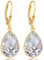 925 Ohrringe Gold Markenkristalle Tropfen Crystal Damen Ohrhänger NOBEL SCHMUCK