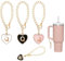 Lolyer Letter Charm Accessories for Stanley Cup,Name ID Letter Handle Charm for Stanley/Simple Modern Tumbler Cup, Water Cup Initial Identification Charm, Valentine's Day Gift, 3PCS