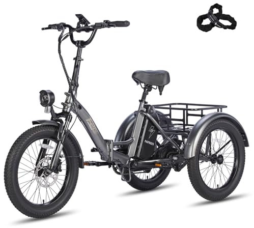 Fafrees [ Oficial F20 Mate Triciclo bicicleta frenos de disco hidráulicos 18,2 Ah / 873,6 Wh batería, bicicleta eléctrica para hombre 25 km/h, bicicleta eléctrica con 3 ruedas, bicicleta eléctrica
