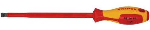 KNIPEX 98 20 10 VDE Insulated Slotted Screwdriver, 10.0 x 200mm