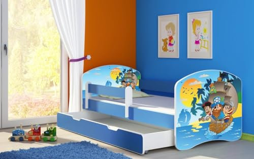 Luxusbetten24 Kinderbett Dream mit verschiedenen Motiven 140x70 Pirates